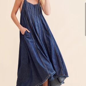 Free people denim dreams midi dress